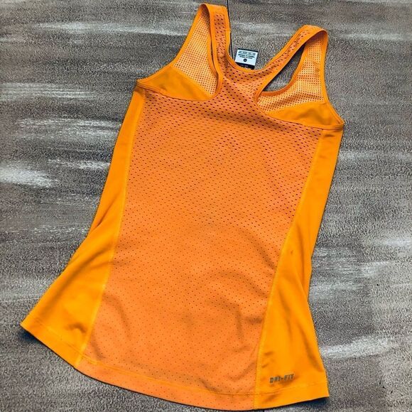 Nike Pro Dri-Fit Orange Mustard Yellow Tank Top XS - Picture 3 of 3